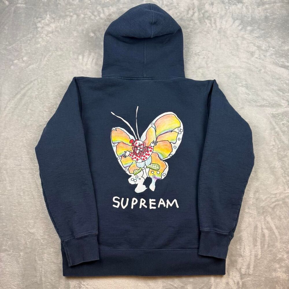 Supreme Men's Navy and Black Hoodie